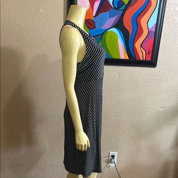 Athleta Black and White Santorini High Neck Dress MEDIUM - Picture 5 of 10